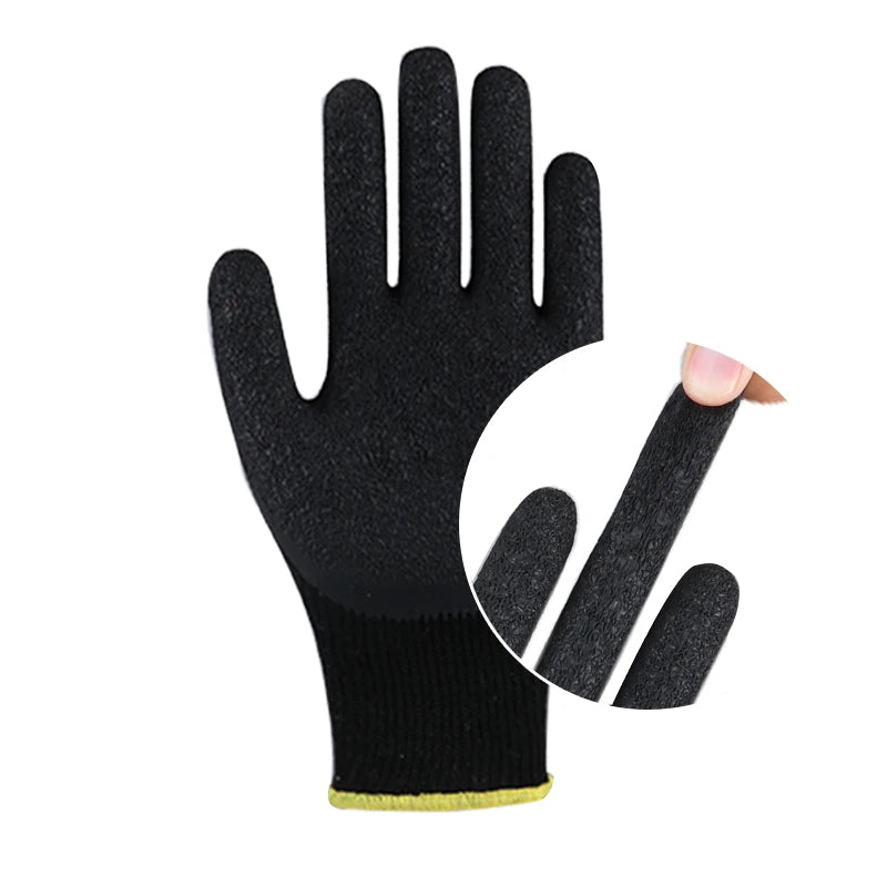 Glovesshop Polyester Knitted Gloves Cotton Knitted Gloves With Latex Coated Protective Working Gloves