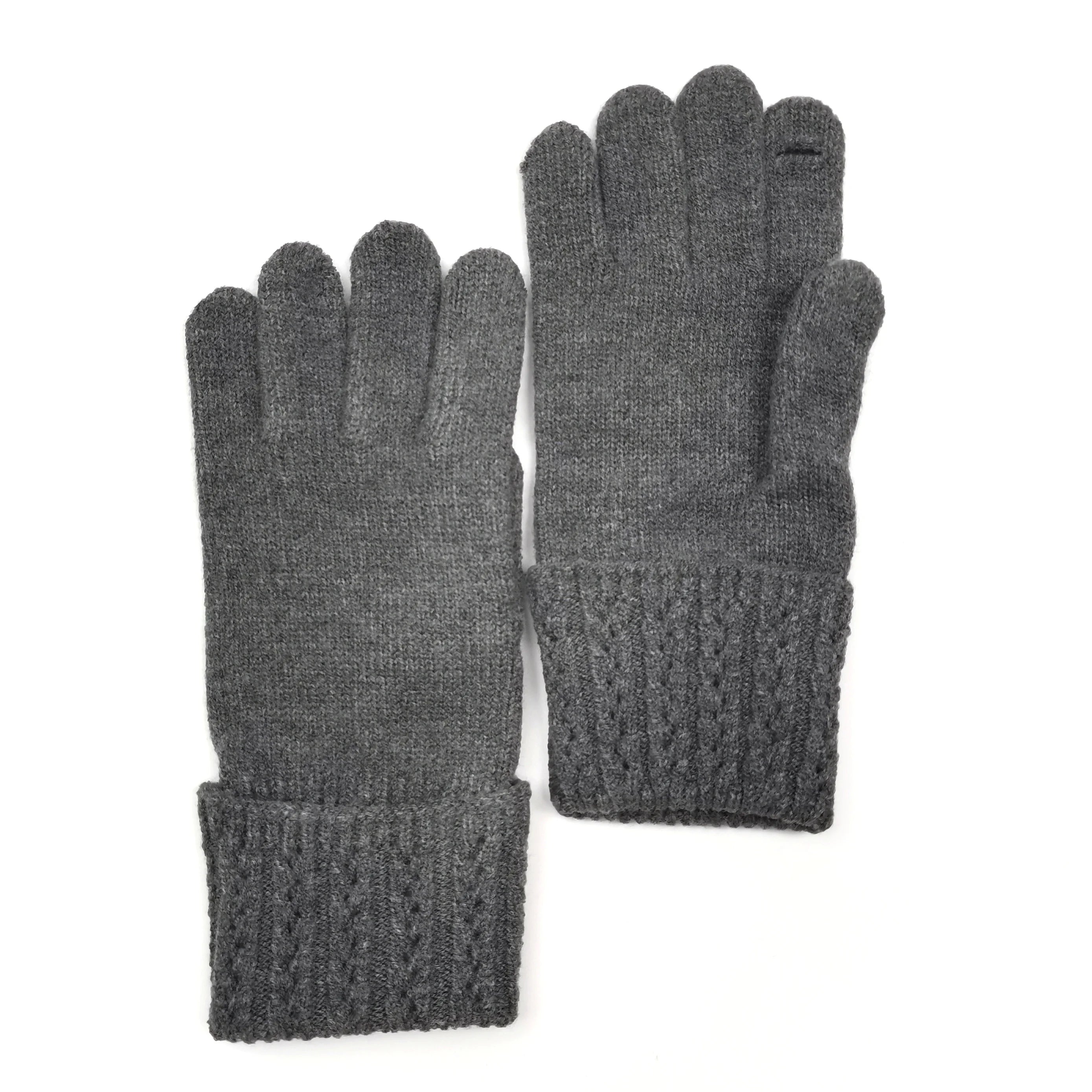 Autumn Winter Thick for Touch Screen Gloves Cold Resistant Knitted Yarn Finger Gloves for Sports Custom for Driving