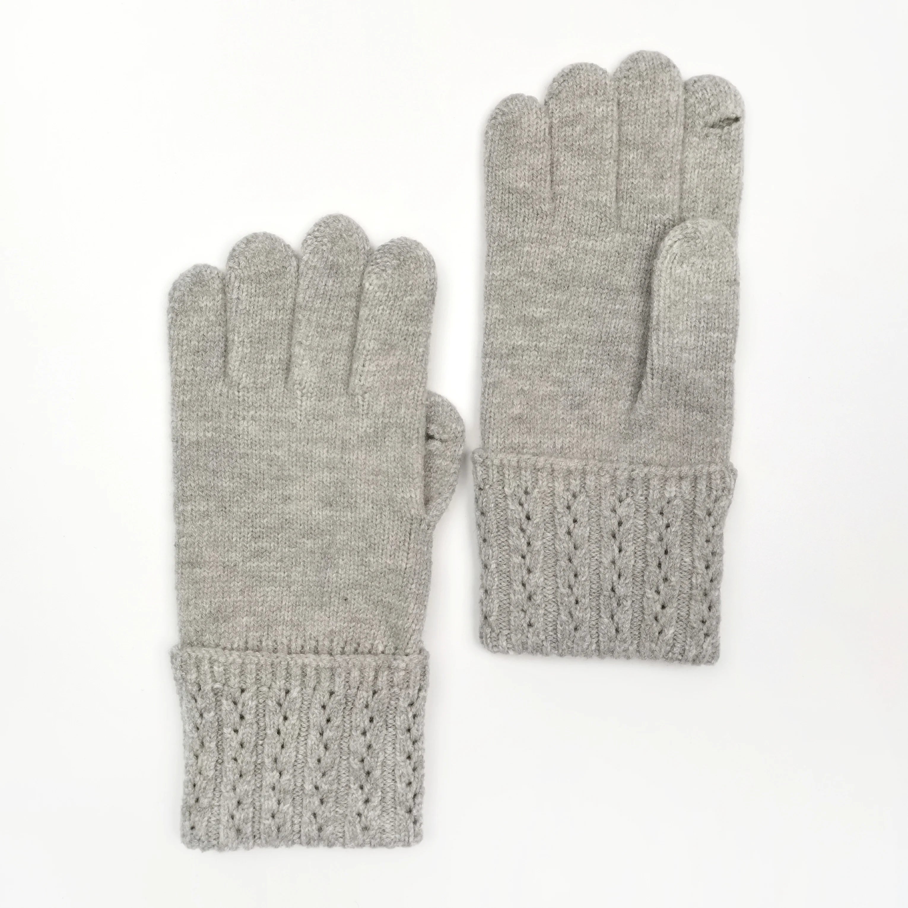 Autumn Winter Thick for Touch Screen Gloves Cold Resistant Knitted Yarn Finger Gloves for Sports Custom for Driving