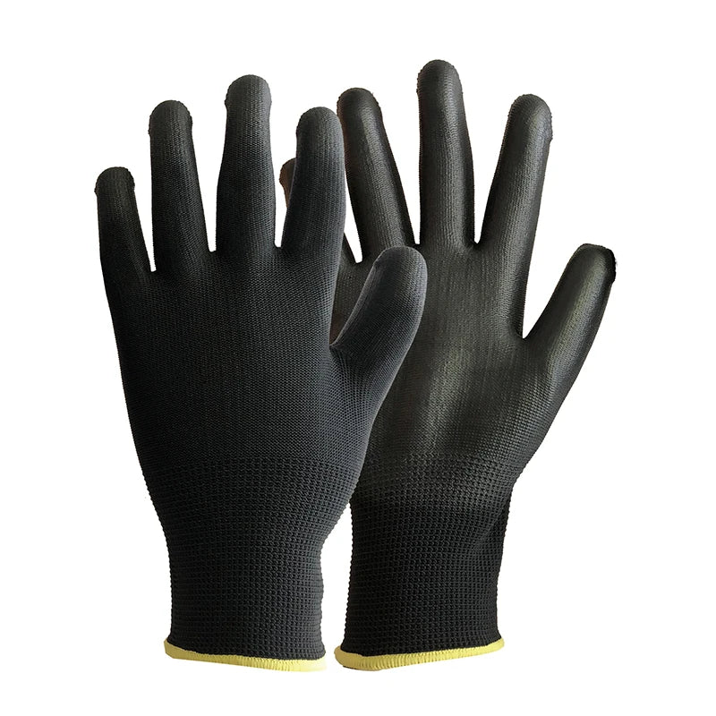 Black Excellent Grip Anti Static PU Coated Eco