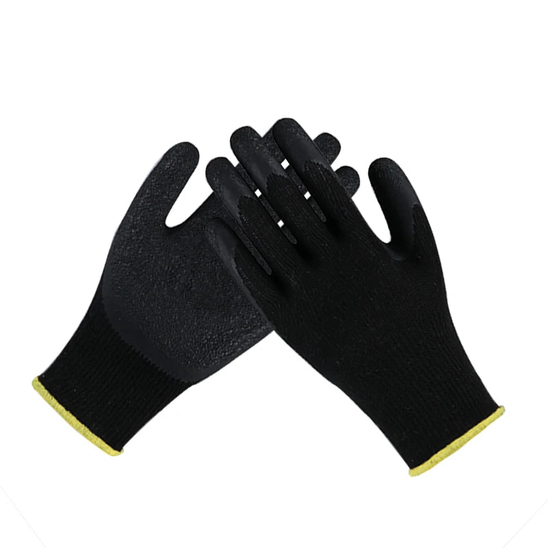 Glovesshop Polyester Knitted Gloves Cotton Knitted Gloves With Latex Coated Protective Working Gloves