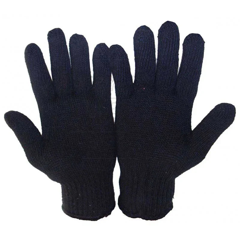 Cotton Knitted Gloves Black Multi Color Cotton Work Construction Gloves
