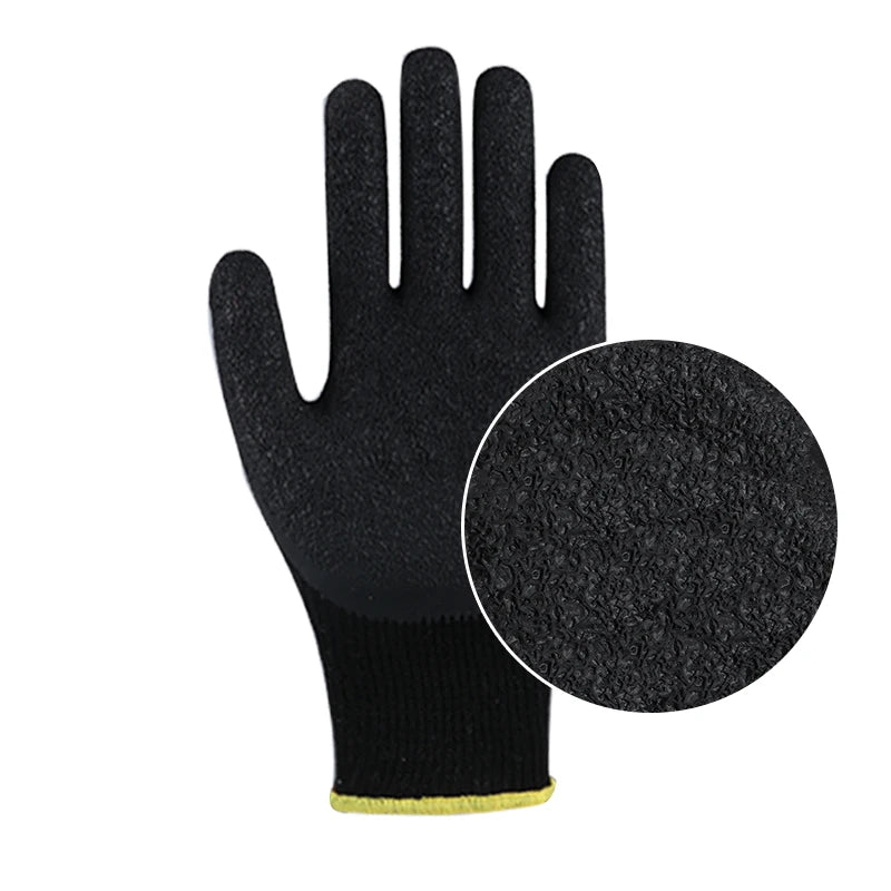 Glovesshop Polyester Knitted Gloves Cotton Knitted Gloves With Latex Coated Protective Working Gloves