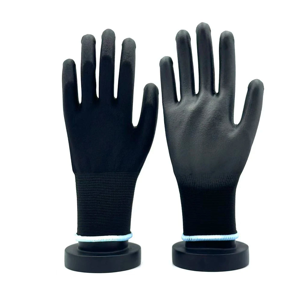 High Quality Wear-Resistant Lightweight Polyester PU Coated Safety Gloves for Daily Protection