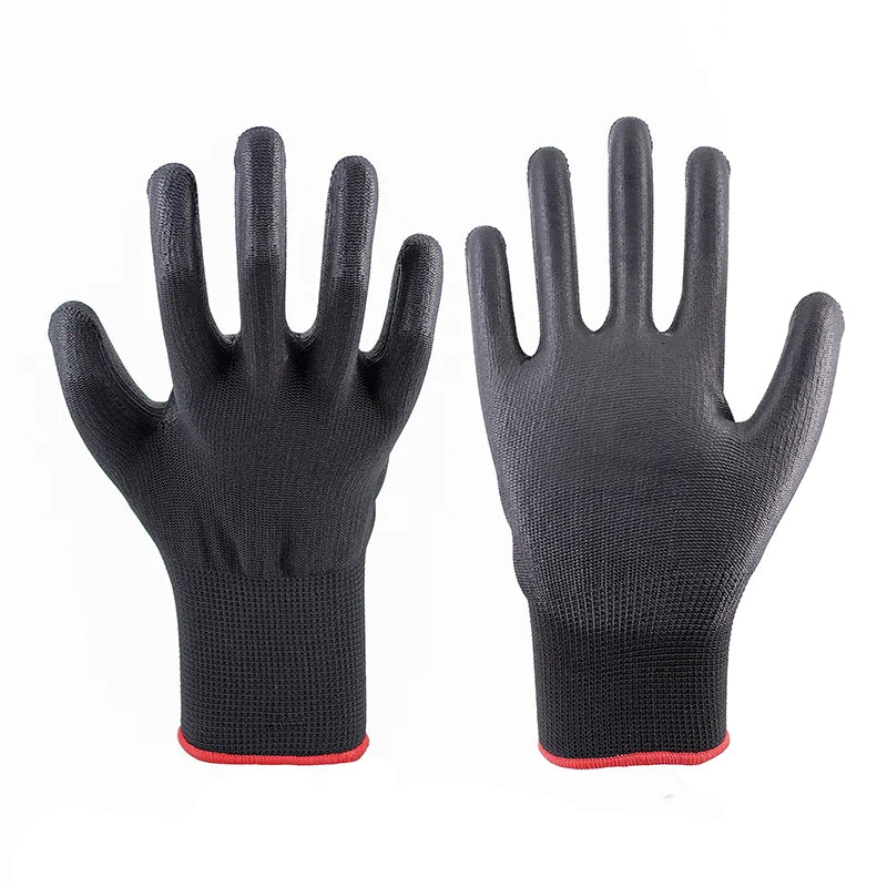 Glovesshop Black Polyester Nylon PU Coated Gloves